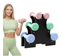 Haltères Néoprène 1kg 1.5kg 2kg avec Support - Set de 6 Haltères Musculation , Fitness à Domicile, Entraînement Bras Épaules