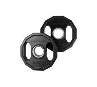 Tunturi Haltères olympiques en caoutchouc 2 x 2,5 kg noir Noir G