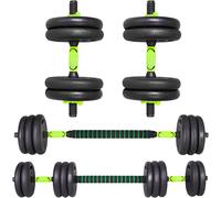 Haltères Réglables 10-15kg Avec Barre De Connexion Et Poignée Antidérapante,Double Filetage Pour Sécurité,Jeu D'haltères,Poids Réglables Pour Fitness Gym À Lamaison