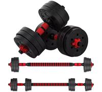 haltères réglables en bitume 20 kg + haltère long