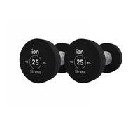 Haltères rondes en caoutchouc ION Fitness (paire) - 25kg