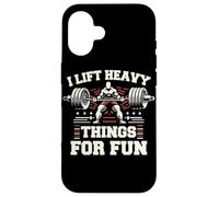 Haltérophilie I Lift Heavy Things for Fun Gym Haltérophile Coque pour iPhone 16