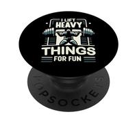Haltérophilie I Lift Heavy Things for Fun Haltérophile Gym PopSockets PopGrip Adhésif