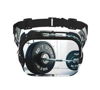 Haltérophilie Sport Carré Double Couche Ceinture Mini Réglable Ceinture Sac Exercice Course Voyage Randonnée, noir, One Size