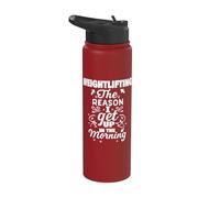 Haltérophilie The Reason I Get Up Funny Haltérophilie Stainless Steel Insulated Water Bottle