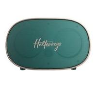 Halterrego Enceinte Bluetooth rétro, BT 5.0, Micro SD, Aux-in, 6W RMS, Batterie 1200mAh, Vert