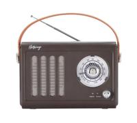 Halterrego Enceinte/radio rétro marron bluetooth FM USB