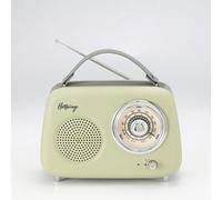 Halterrego Enceinte/Radio rétro - Vert (pile non incluse)