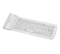 Halterrego Mini Clavier Bluetooth en Silicone, Blanc