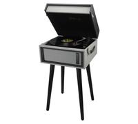 Halterrego Platine vinyle rétro bluetooth Cottage gris clair avec 4 pieds amovible