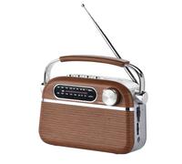 Halterrego Radio Vintage Grandes Ondes Aspect Bois, AM/FM/SW Lecteur USB/Carte Micro SD Prise Secteur ou Pile (Non Incluse)