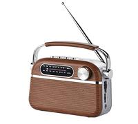 Halterrego Radio Vintage Grandes Ondes Aspect Bois, AM/FM/SW Lecteur USB/Carte Micro SD Prise Secteur ou Pile (Non Incluse)