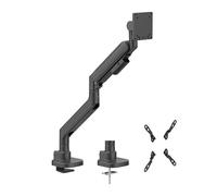 HALTERUNGSPROFI Office-GS812AEXB Support de moniteur ultra résistant jusqu'à 27 kg à 57" avec vérin à gaz pour écran LED LCD VESA 75 x 75 100 x 100 200 x 200 cm Noir