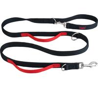 HALTI Control laisse de chien, taille grande, noir, 2 m - avec 2 poignées qui vous aident à dresser votre chien et à le promener, laisse de chien rembourrée de néoprène, convient aux chiots