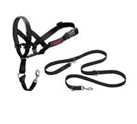 Halti Halti Licol et Laisse de Dressage pour empêcher Le Chien de Tirer Lors des promenades avec Halti, Comprend Un Collier Taille 5 et Une Laisse à Double extrémité, Noir