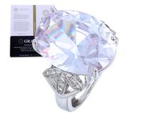 Halukakah Bague pour Femme Moissanite D10,0 ct en Argent 925 Plaqué Platine avec Certificat,Sertie Griffes Diamant de Laboratoire en Ovale Vintage,pour Fiançaille,Mariage,Anniversaire,Taille Ajustable
