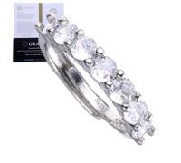 HALUKAKAH Bague Tennis Homme 1,0 ct Couleur D en Moissanite, Éclat de Labo en Argent Sterling Plaqué Platine, Taille Ajustable, Cadeau Élégant pour Mari, Copain, Au Quotidien ou Occasions