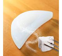 HALUKAKAH Cristaux Pierres Marocain Sélénite Bol de Recharge Fengshui Nettoyage Rafraîchir Cristal Pierre Précieuse Naturelle Forme Lune 9cm