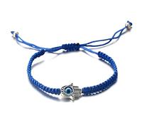 HALUKAKAH Evil Eye Bracelet for Women Men Handmade Braid Red Blue Black String Size Adjustable Protection Mal de Ojo Jewelry with Free Giftbox