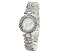 HALUKAKAH Montre en Or avec Diamants Iced Out pour Filles,Ados,Enfants - Plaqué Platine,Cadran 29 mm Motif Papillon,Quartz Japonais - Longueur 19,5cm - pour Anniversaires,Fêtes
