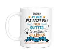 HALUMI Mug Avec Nom Personnalisé Pour Collègue Tasse Originale Personnalisée Ce Mec Est Fou Pour Quitter Idée Cadeau Humour Départ Retraite Chef Stagiaire Homme Mug En Ceramique Bicolore 330ml 440ml