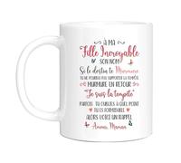 HALUMI Mug Message Tasse Café Originale À Ma Fille Incroyable Tu Es Formidable Idée Cadeau De Maman Pour Famille Anniversaire Noël Saint-Valentin Souvenir Femme Mug En Ceramique Bicolore 330ml 440ml