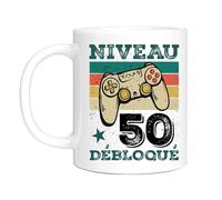 HALUMI Mug Niveau 18 Débloqué Enfin Adulte Cadeau Anniversaire Humour 18 Ans Céramique Bicolore Garçon Fille 330ml 440ml