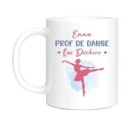 HALUMI Mug Nom Personnalisé Pour Professeur Maîtresse - Tasse Originale Personnalisée Prof De Danse Qui Déchire - Idée Cadeau Fin d'Année Scolaire Noël Fin De Contrat - Mug En Ceramique 330ml 440ml