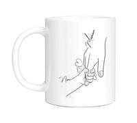 HALUMI Mug Personnalisé Maman Avec Main Enfant Tasse Originale Personnalisée Super Belle Mère Idée Cadeau Anniversaire Remerciement Noël Fête Des Mères Mug A Café Ceramique En Bicolore 330ml 440ml