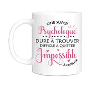 HALUMI Mug - Tasse à café en céramique - Cadeau pour Psychologue - Super Psychologue- 330 ml