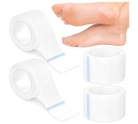 HALUTO Lot de 4 rouleaux de pansements autocollants pour pieds - Imperméables - Pour adultes, sportifs, bricoleurs - Élastiques, respirants, hypoallergéniques, sans latex - 2,5 cm x 4,5 m