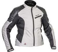 Halvarssons Solberg veste textile de moto pour dames imperméable à l’eau, Noir/gris clair, Taille 44