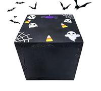 Halween Candy Box Halloween Treat Boxes, Wooden Square Candies Container, Party Bombons Founting Stuff pour la famille qui rassemble Hallowen Holiday Classroom School Birthday Students