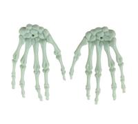 Halween Skeleton HaMani nds - Ornement de mains squelettes de décor d'horreur - Décoration saisonnière de faux bras réalistes pendus pour le bureau de rebord de la maison hantée