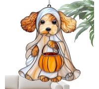 Halween Sun Catcher- Ghost Cat Acrylique Pendentifs Sun Catchers | | Ghost Cat Acrylique Fenêtre | Décoration d'Halloween drôle | artisanat ornements pour murs