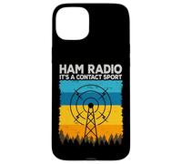 Ham Radio It's A Contact Sport Continuous Wave Amateur Radio Coque pour iPhone 15 Plus