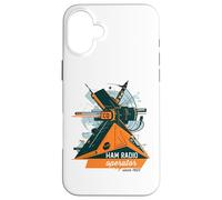 Ham Radio Opérateurs Radio Amateur Premier Contact Futuriste Coque pour iPhone 16 Plus