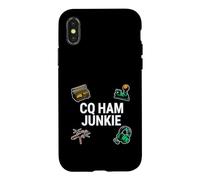 Ham Radio Operator CQ Ham Junkie Amateur Broadcaster Coque pour iPhone X/XS
