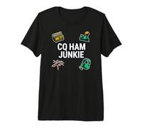 Ham Radio Operator CQ Ham Junkie Amateur Broadcaster T-Shirt Haut de Gamme
