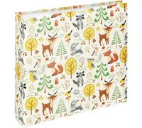 Hama Album photo mémo "Forest" (pour 200 photos au format 10 x 15 cm, album traditionnel enfant de 22,5 x 22 cm, 100 pages blanches, animaux, élégant, emplacement CD) Marron/Beige/Vert/Orange/Jaune