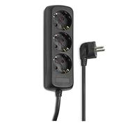 Hama Distribution Panel 3-Way 45° - Coupe-circuit - CA 230 V - connecteurs de sortie : 3 - 1.4 m - noir (pack de 20)