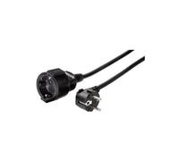 Hama Rallonge de câble d'alimentation Profi CEE 7/7 (F/M) 5 m moulée noire