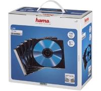 Hama Boîtier Slim CD/Blu-ray ultra mince avec feuille de couverture Lot de 100 Noir/Transparent