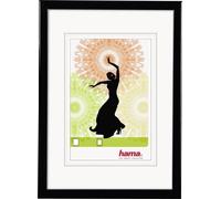 Hama Cadre en plastique "Madrid" (taille de cadre de 21 cm x 29,7 cm, taille de la photo de 15 cm x 20 cm, 1 photo par cadre, à accrocher, élégant, simple, classique) Noir