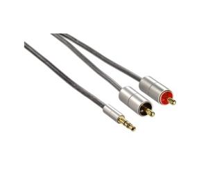 Hama 00080864 câble audio 1 m 3,5mm 2 x RCA Argent