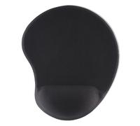 Hama Ergo Tapis de Souris - Tapis de Bureau 2 en 1 avec Repose Poignet Intégré, Dessous Anti-Dérapant - Noir