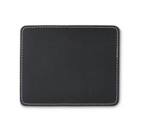 Hama Cuir Synthétique Tapis de Souris - Tapis de Bureau élégant, Dessous Anti-Dérapant, Bords Cousus - Noir