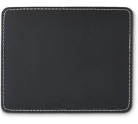 Hama Tapis de souris 00126856 - Cuir synthétique, dessous anti-dérapant, bords cousus - Noir