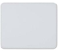 Hama Tapis de souris Cuir synthétique – Élégant, dessous antidérapant, bords cousus – Blanc