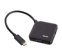 Hama 00135750 Hub d'interface USB 3.0 (3.1 Gen 1) Type-C 5000 Mbit/s Noir